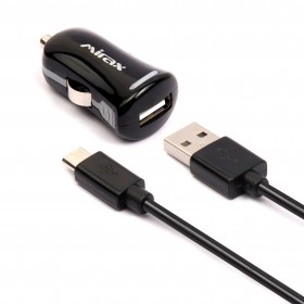 MIRAX Micro USB Bağlantılı Siyah Araç Şarj Kiti SCT-1210