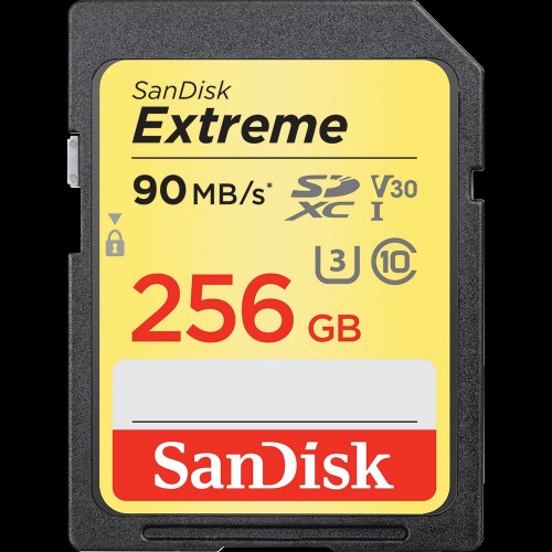 SANDISK 256 GB Extreme SDHC 90 MB Class 10 UHS I SD-MMC Kart SDSDXVF-256G-GNCIN