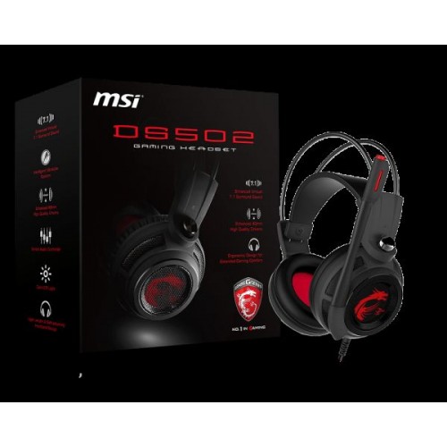 MSI Kablolu 7.1 Surround Kulak Üstü Gaming Kulaklık DS502