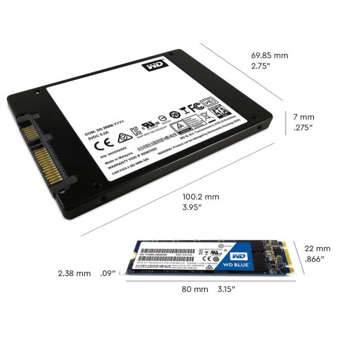 WD 250GB WD Blue Sata3 550/525 Flash SSD WDS250G2B0A