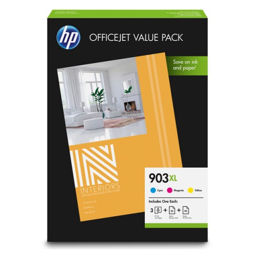 HP 1CC20AE CMY Mürekkep Kartuş (903XL) + Office Value Pack A4 75 Yaprak