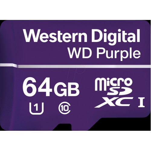 WD 64GB Surveillance microSD WDD064G1P0A