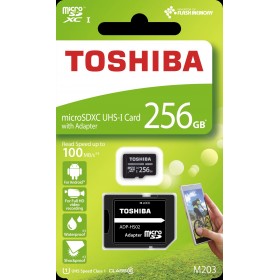 TOSHIBA 256GB MICRO SDXC UHS-1 C10 100MB -EXCERIA THN-M203K2560EA
