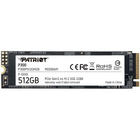 PATRIOT 512GB P300 M.2 2280 PCIE Gen3 x 4 1700MBS/1100MBS Flash SSD P300P512GM28