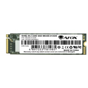 AFOX SSD 512GB M.2 2280 NVME PCI-E  2078-1665MB/S 3D TLC ME300-512GN