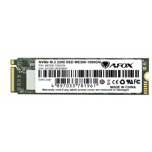 AFOX SSD 1000GB M.2 2280 SATA3 560-500MB/S  3D TLC MS200-1000GN