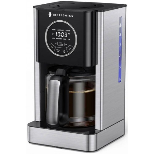TAOTRONICS 12 Fincan Kapasiteli Dokunmatik Ekranlı Programlanabilir Kahve Makinesi TT-CM001
