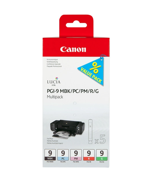 Canon%20PGI-9%20MBK/PC/PM/R/G%20MPack%20Mürekkep%20Kartuş%201033B011