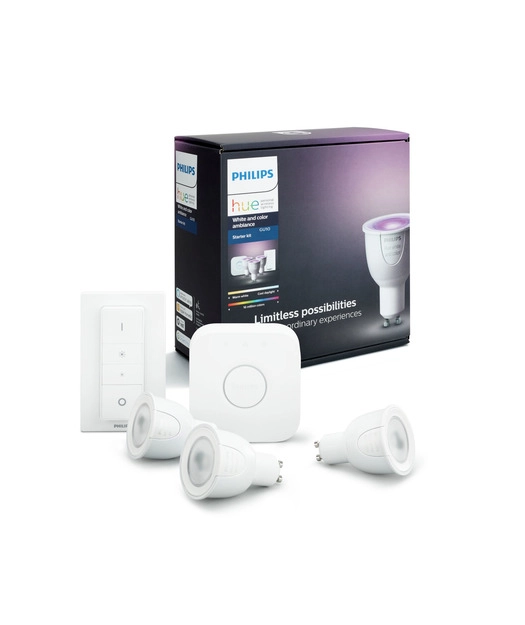 Philips%20Hue%20Renkli%20Akıllı%20Spot%20Başlangıç%20Seti%203’lü%20Kumandalı%20GU10