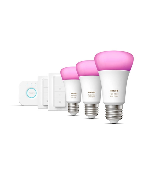 Philips%20Hue%20Renkli%20Akıllı%20Başlangıç%20Seti%203’lü%202*%20Kumandalı%20E27%20Bluetooth%20Özellikli