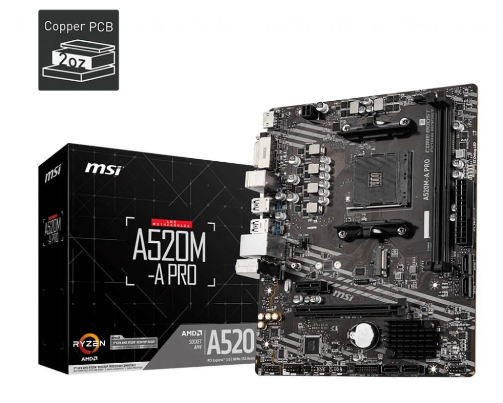 MSI%20A520M-A%20PRO%20DDR4%204600/1866Mhz%20M.2%20mATX%20AM4