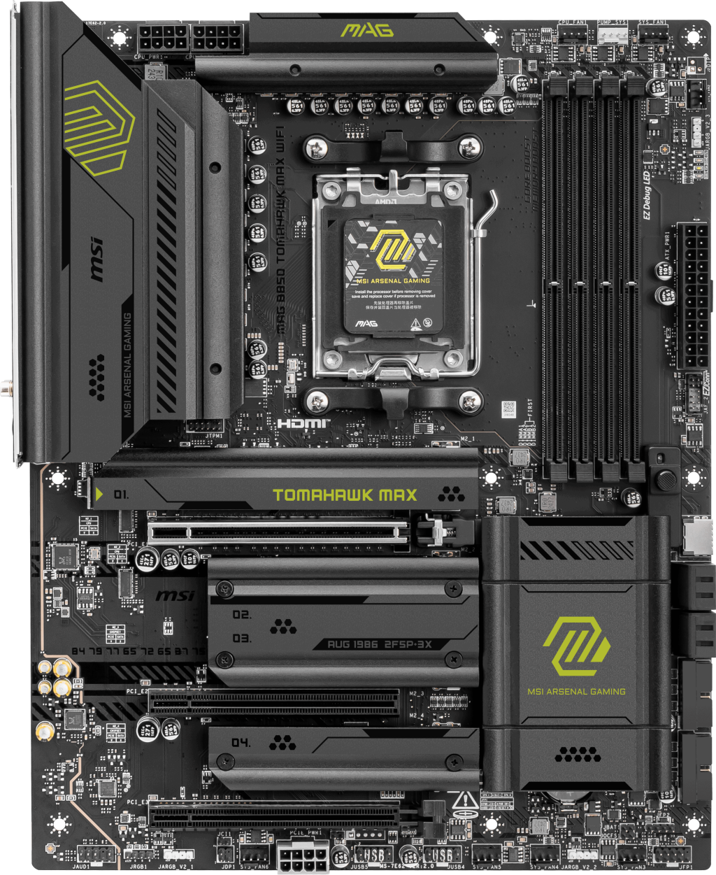 MSI%20MAG%20B850%20TOMAHAWK%20MAX%20WIFI%20AM5%20DDR5%208400MHZ(OC)%20HDMI%204x%20M.2%20USB%2010Gbs%205G%20LAN%20WI-FI%207%20ATX