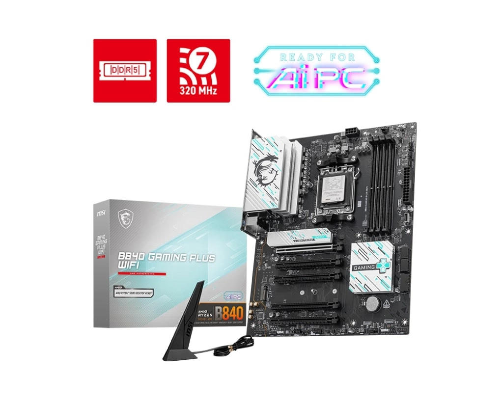 MSI%20B840%20GAMING%20PLUS%20WIFI%20AM5%20DDR5%208000(OC)Mhz%20ATX%20Gaming%20(Oyuncu)%20Anakart