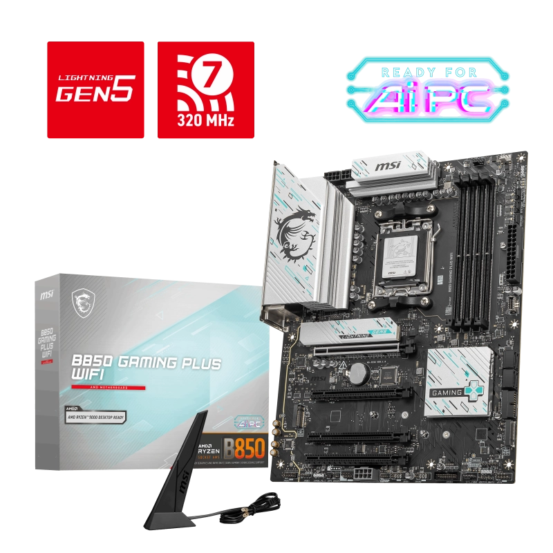 MSI%20B850%20GAMING%20PLUS%20WIFI%20AM5%20DDR5%208200MHZ(OC)%20DP%203x%20M.2%20USB%2010Gbs%205G%20LAN%20WI-FI%207%20ATX