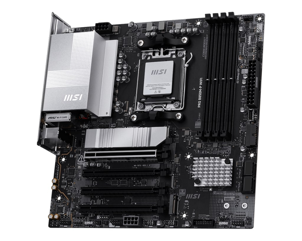MSI%20PRO%20B850M-P%20WIFI%20DDR5%20AM5%208200MHZ(OC)%20HDMI%20DP%203X%20M.2%20USB%2010GBS%205G%20LAN%20WI-FI%207%20MATX