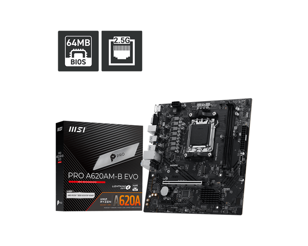 MSI%20PRO%20A620AM-B%20EVO%20AM5%20DDR5%206800(OC)%20ANAKART