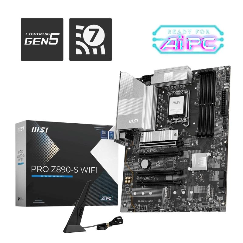 MSI%20PRO%20Z890-S%20WIFI%20PZ%20DDR5%208800MHZ(OC)%20USB%2020Gbps%203xM.2%201xTB4%20HDMI%20DISPLAY%202.5G%20LAN%20WIFI7%20ATX%201851P