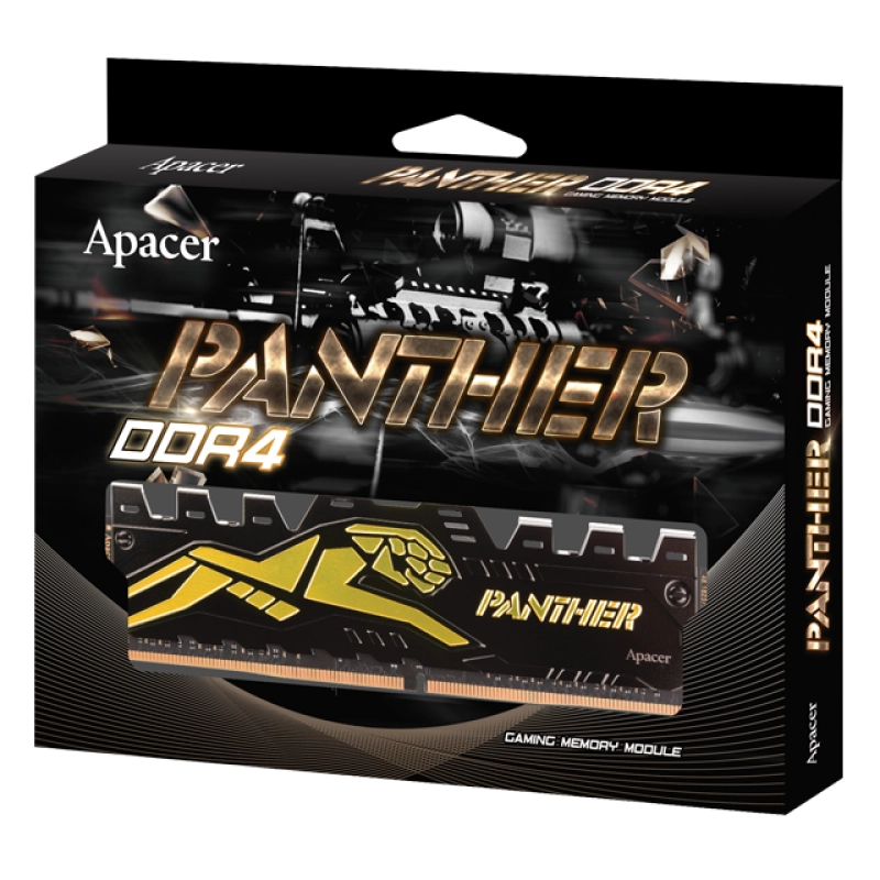 Apacer%20Panther%20Black-Gold%208GB%201x8GB%203200MHz%20CL16%20DDR4%20Gaming%20Ram%20(AH4U08G32C28Y7GAA-1)