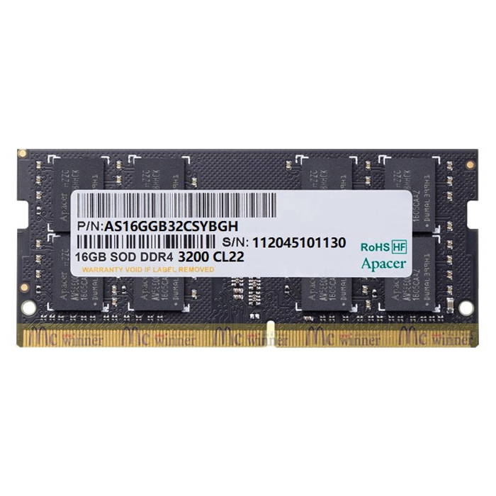 Apacer%2016GB%201x16GB%203200Mhz%20CL22%20DDR4%20Notebook%20SODIMM%20RAM%20(ES.16G21.GSH)