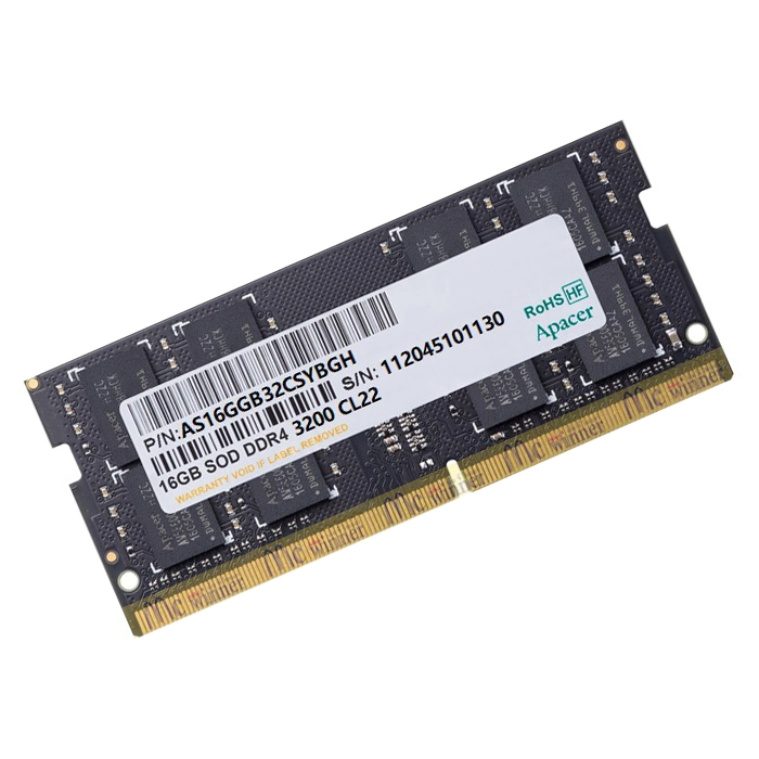 Apacer%2016GB%201x16GB%203200Mhz%20CL22%20DDR4%20Notebook%20SODIMM%20RAM%20(ES.16G21.GSH)