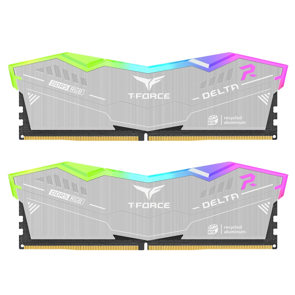 Team%20T-Force%20DELTA%20RGB%20ECO%20Silver%2032GB%202x16GB%206000MHz%20DDR5%20CL38%20Gaming%20Ram%20(FF2D532G6000HC38JDC01)