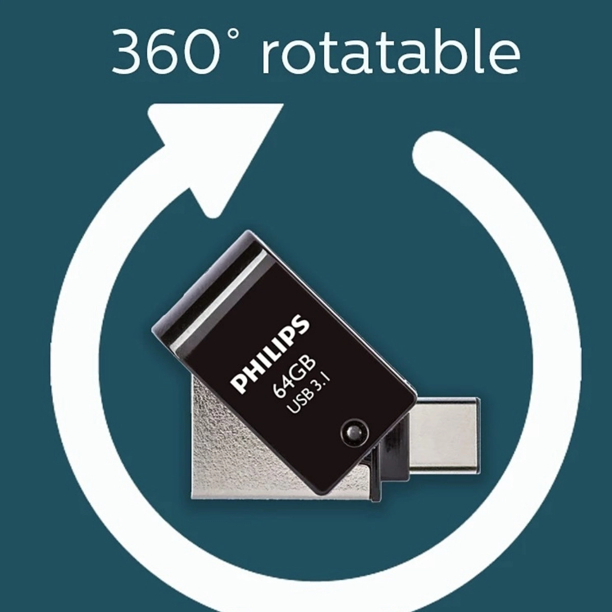 PHILIPS%2064GB%20USB3.1%20TYPE-C%20100/150%20MB/S%20FM64DC152B