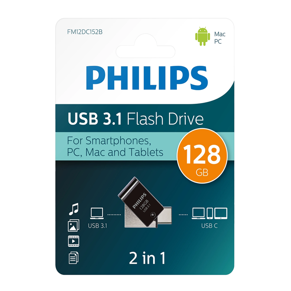 PHILIPS%20128GB%20USB3.1%20TYPE-C%20100/150%20MB/S%20FM12DC152B/00