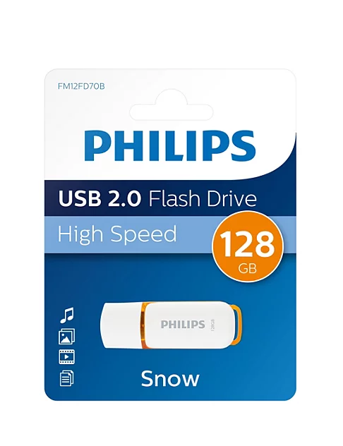 PHILIPS%20128GB%20USB%202.0%20SNOW%20TURUNCU%20FM12FD70B/00