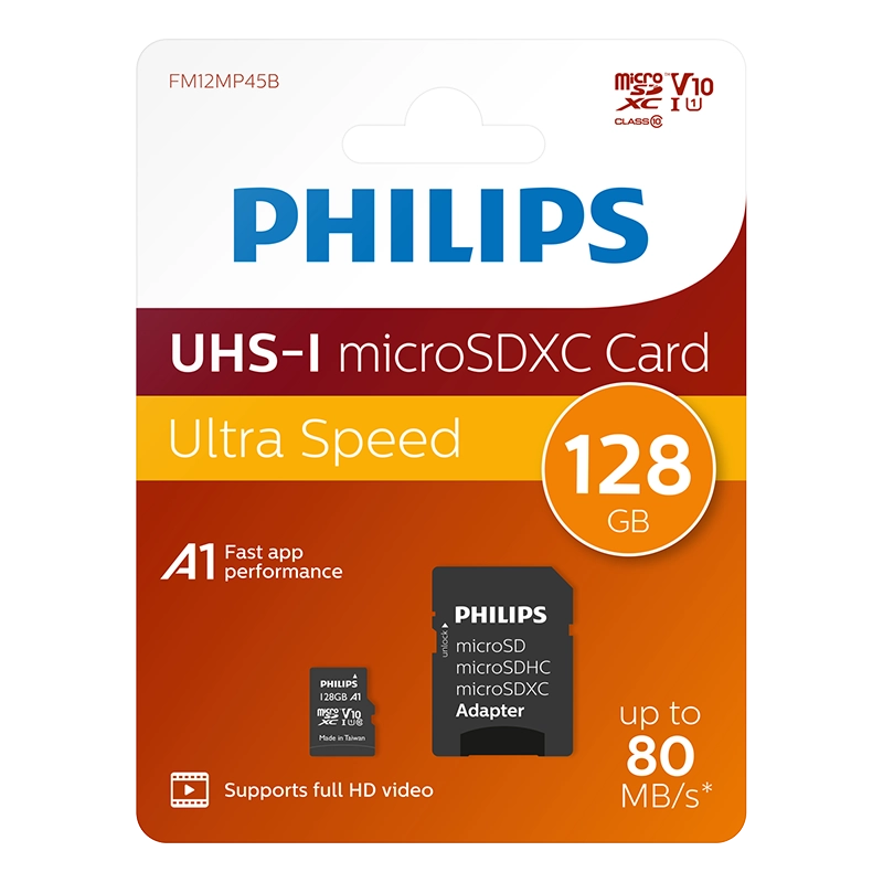 PHILIPS%20128GB%20MICRO%20SDXC%2080%20MB/S%20C10%20FM12MP45B/00