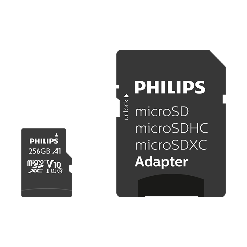 PHILIPS%20256GB%20MICRO%20SDXC%2080%20MB/S%20C10%20FM25MP45B/00