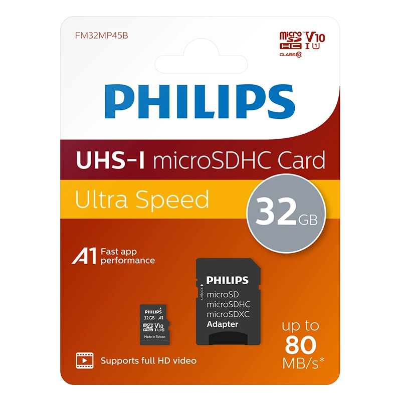 PHILIPS%2032GB%20MICRO%20SDXC%2080%20MB/S%20C10%20FM32MP45B/00