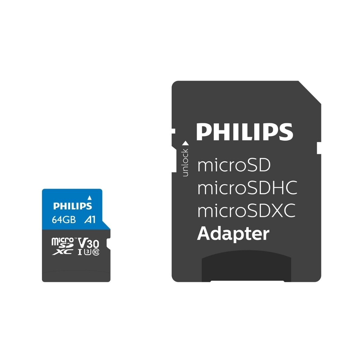 PHILIPS%2064GB%20MICRO%20SDXC%20100%20MB/S%20C10%20FM64MP65B/00