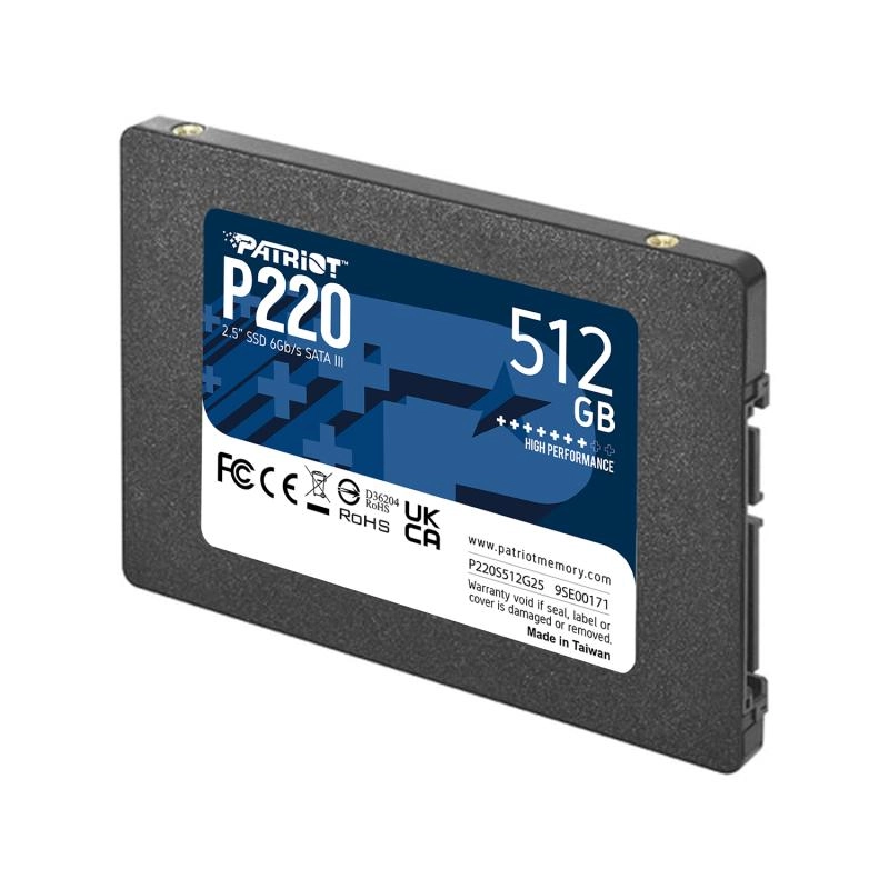 Patriot%20P220%20512GB%20550/500MB/s%202.5’’%20SATA3%20SSD%20Disk%20(P220S512G25)