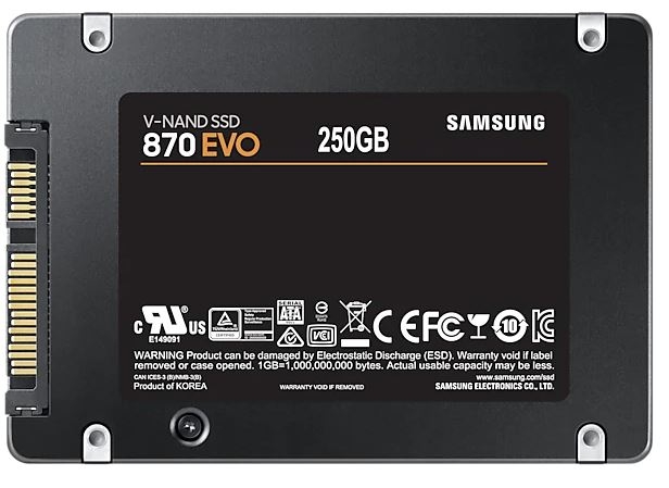 250GB%20SAMSUNG%20870%20560/530MB/s%20EVO%20MZ-77E250BW%20SSD%20(Resmi%20Distribütör%20Garantili)