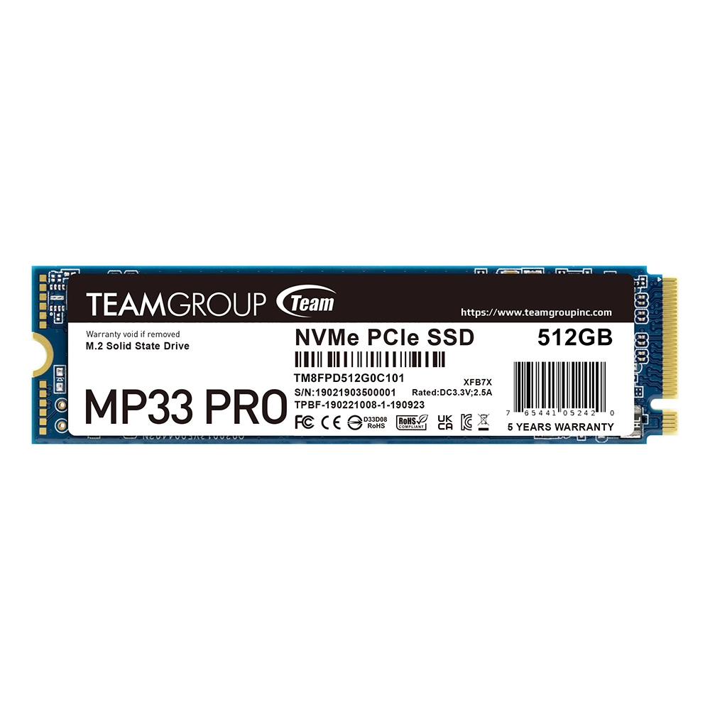 Team%20MP33%20Pro%20512GB%203500/3000MB/s%20NVMe%20PCIe%20Gen3x4%20M.2%20SSD%20Disk%20(TM8FPD512G0C101)
