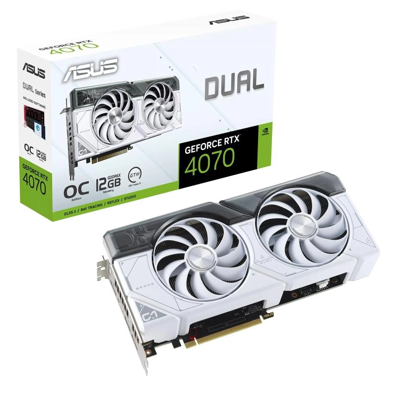 ASUS%20DUAL-RTX4070-O12G-WHITE%2012GB%20GDDR6X%20HDMI%20DP%20192Bit