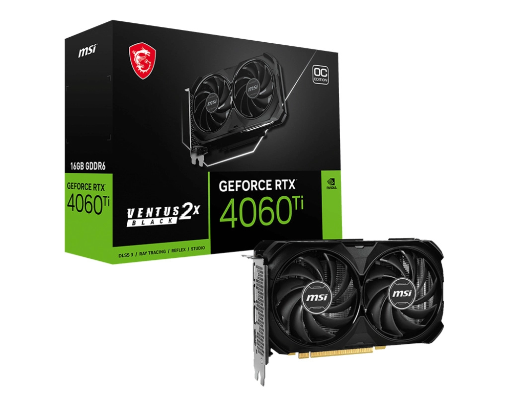 MSI%20GEFORCE%20RTX%204060%20TI%20VENTUS%202X%20BLACK%2016G%20OC%2016GB%20GDDR6%20HDMI%20DP%20128Bit