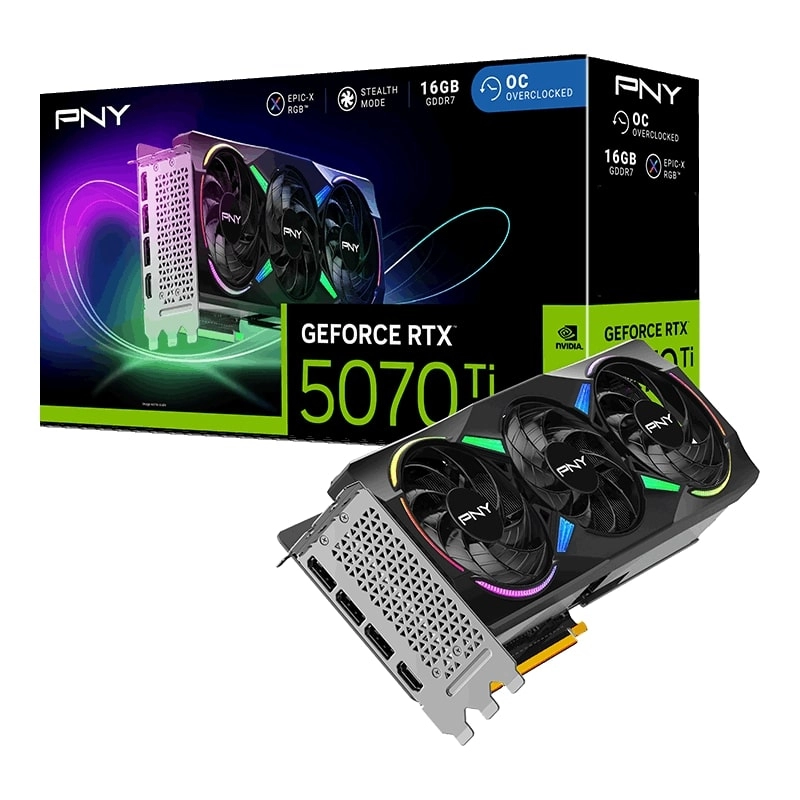 PNY%20RTX%205070%20Ti%20EPİC-X%20ARGB%20OC%2016GB%20GDDR7%20256Bit%20(VCG5070T16TFXXPB1-O)%20Ekran%20Kartı