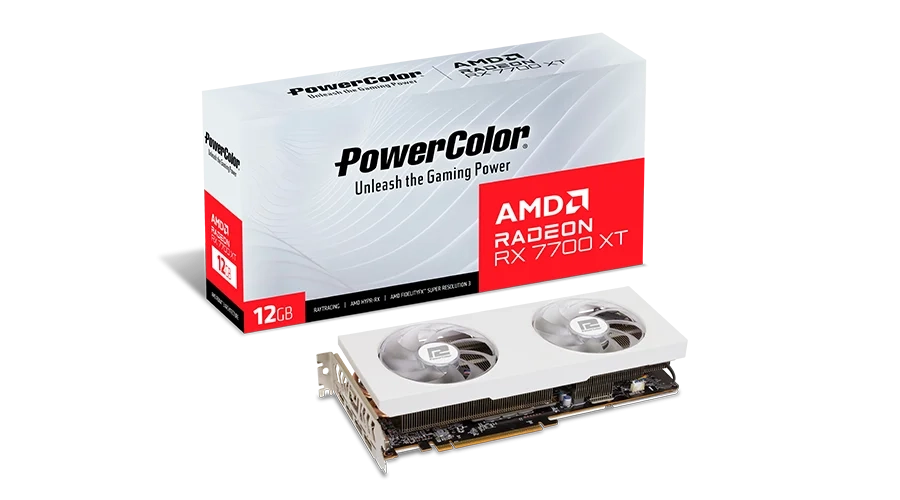 POWERCOLOR%20RX7700XT%2012G-P/WHITE%20GDDR6%20192BIT