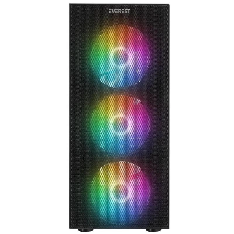 EVEREST%20FACED%20V5%20MESH%20600W%20RGB%20SİYAH%20GAMİNG%20KASA