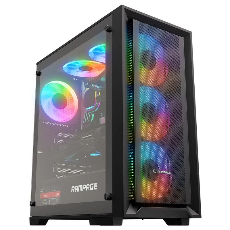 RAMPAGE%20VOYAGER%20750W%2080+%20BRONZE%20SİYAH%20GAMİNG%20KASA