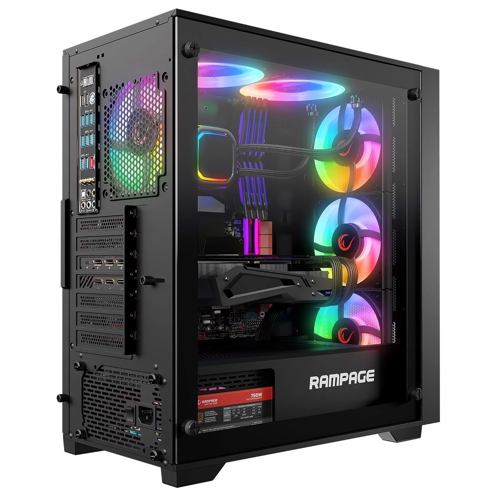 RAMPAGE%20VOYAGER%20750W%2080+%20BRONZE%20SİYAH%20GAMİNG%20KASA