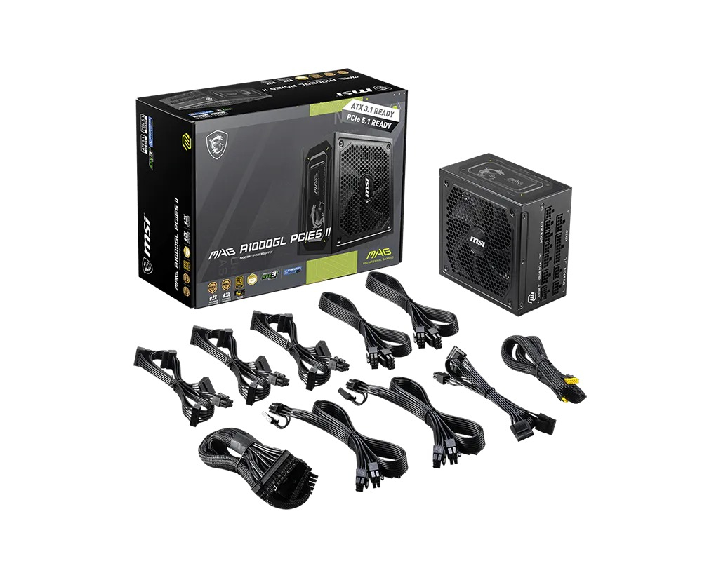 MSI%20MAG%20A1000GL%20PCIE5%20II%201000W%2080+%20GOLD%20SİYAH%20FULL%20MODULER%20GÜÇ%20KAYNAĞI