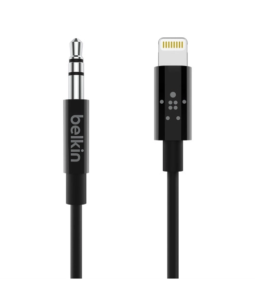 Belkin%20Lightning%20-%203.5mm%20Kablo%200.9m%20Siyah