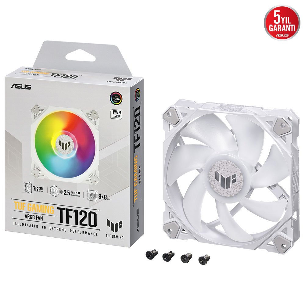 ASUS%20TUF%20GAMING%20TF120%20ARGB%20BEYAZ%20KASA%20FANI