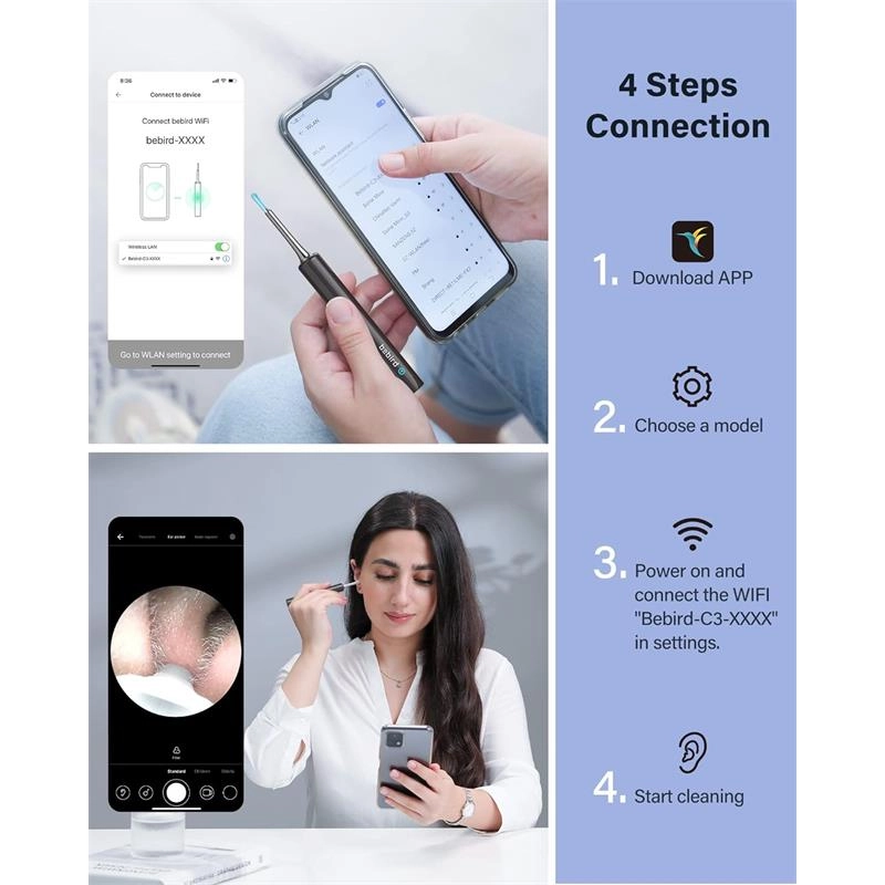 Bebird%20T5%20Akıllı%20Görüntülü%20Kulak%20Temizleme%20Cihazı