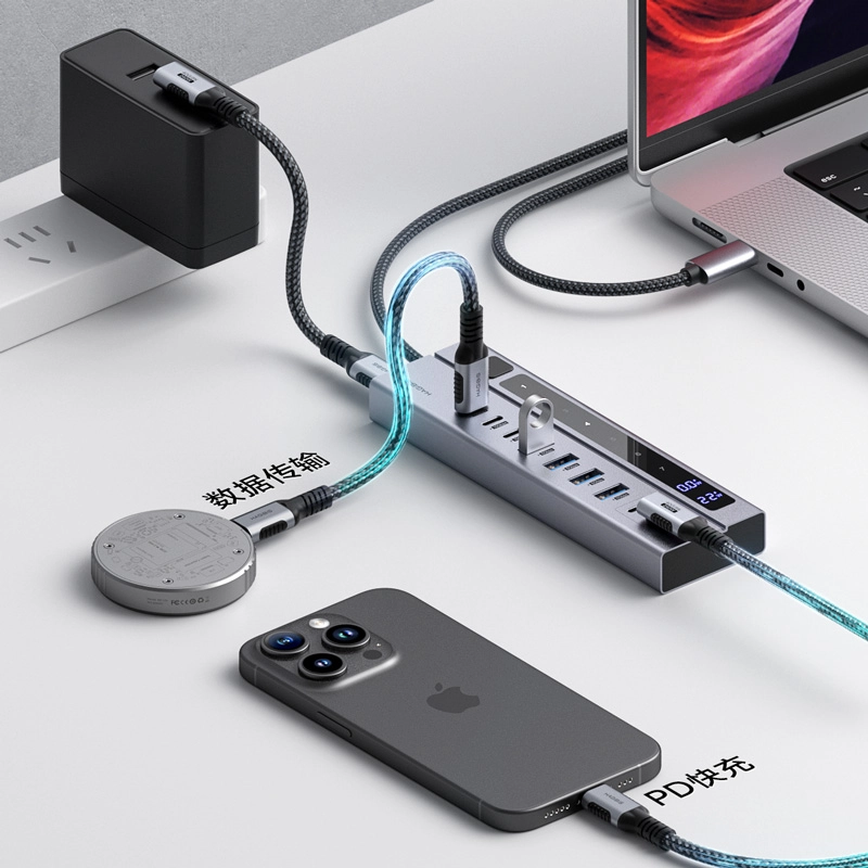 Hagibis%20BH221D%209-in-1%20USB-C%20Hub%20LED%20Ekranlı%20Çok%20Fonksiyonlu%20Docking%20Station
