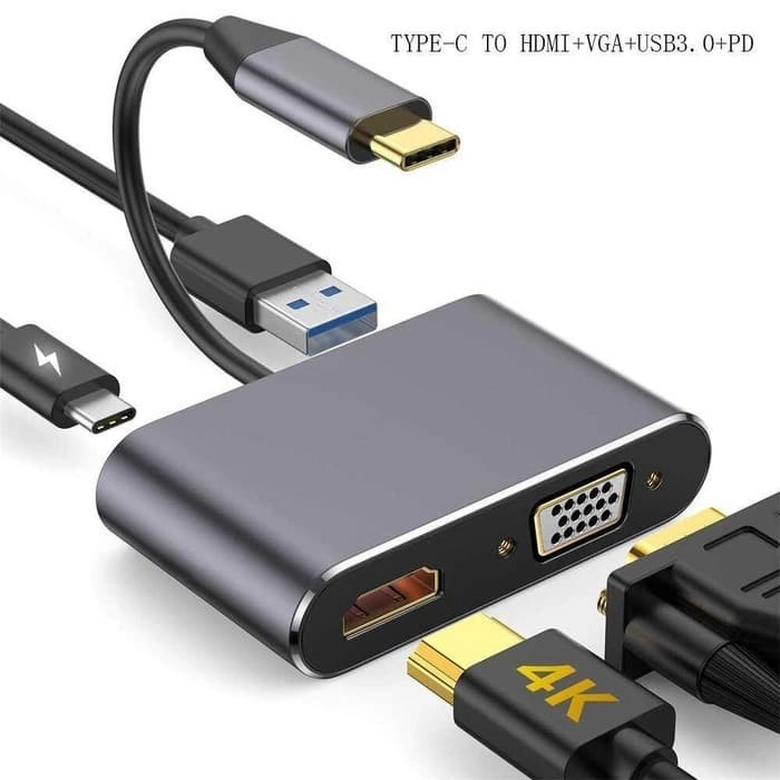 BYL-2001%204%20in%201%20Type-C%20Hub%20|%20VGA,%20HDTV,%20USB%203.0,%20PD%20Şarj%20Docking%20Station