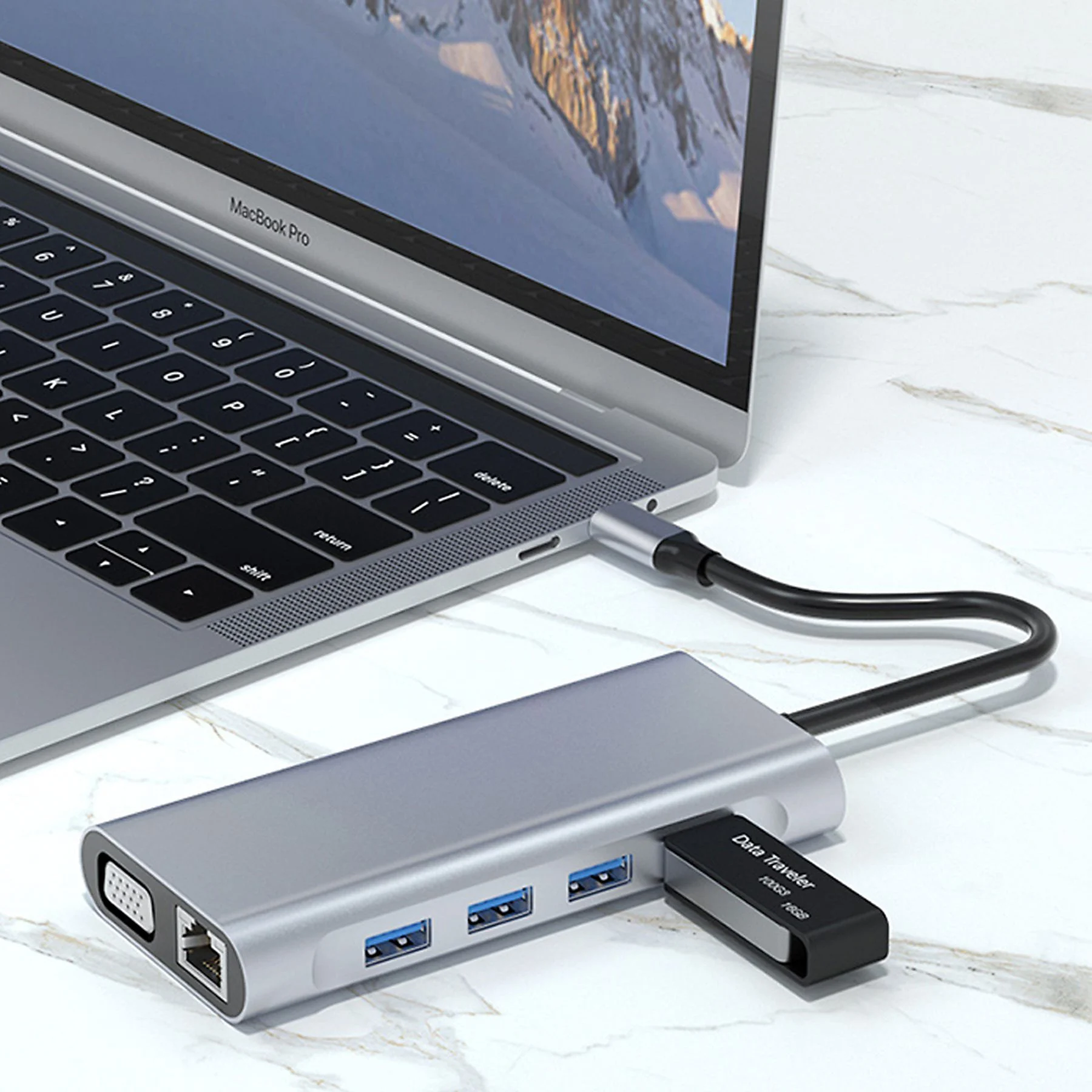 BYL-2110%2011-in-1%20Type-C%20Hub%20–%20HDMI,%20VGA,%20USB,%20Ethernet%20ve%20PD%20Şarj%20Desteği