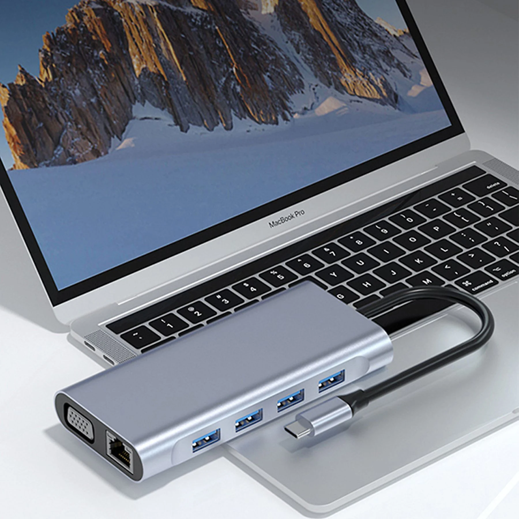 BYL-2110%2011-in-1%20Type-C%20Hub%20–%20HDMI,%20VGA,%20USB,%20Ethernet%20ve%20PD%20Şarj%20Desteği
